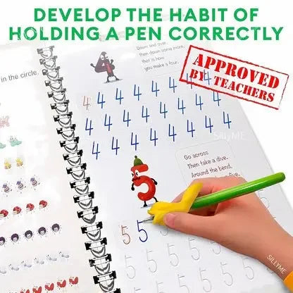 ✨ Magic Reusable Practice Copybook Set – Smart Learning Kit for Kids (10 Refills + Magic Pen) ✨